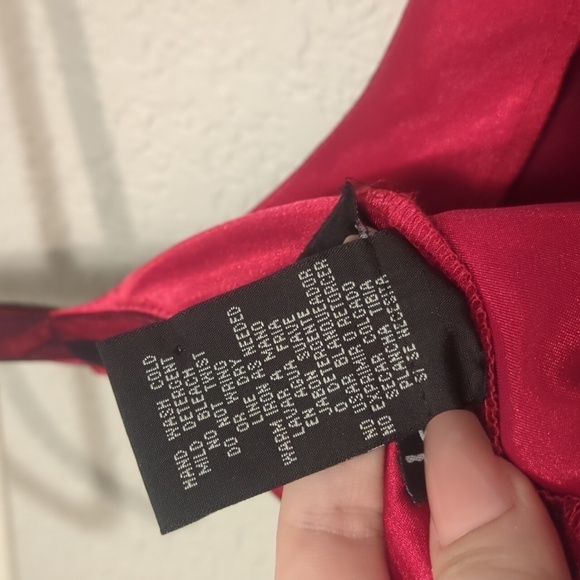 K studio collection vintage red sleeveless floral black lace midi dress - Picture 6 of 13